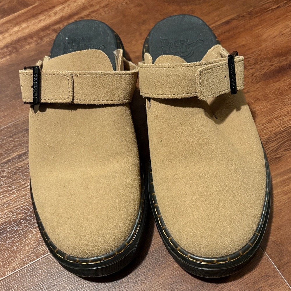 Dr. Martens Tan Suede Slippers